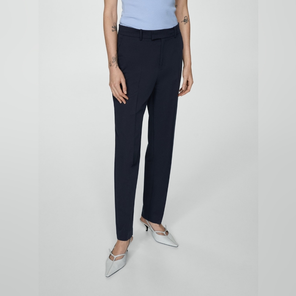 Mango Womens Navy Trousers